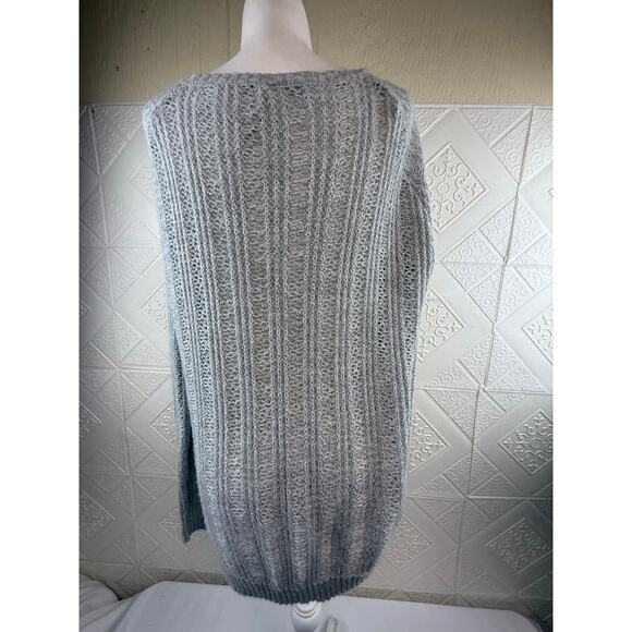 Aeropostale XL Sweater women long sleeves gray small flaw 100% acrylic - Picture 3 of 11